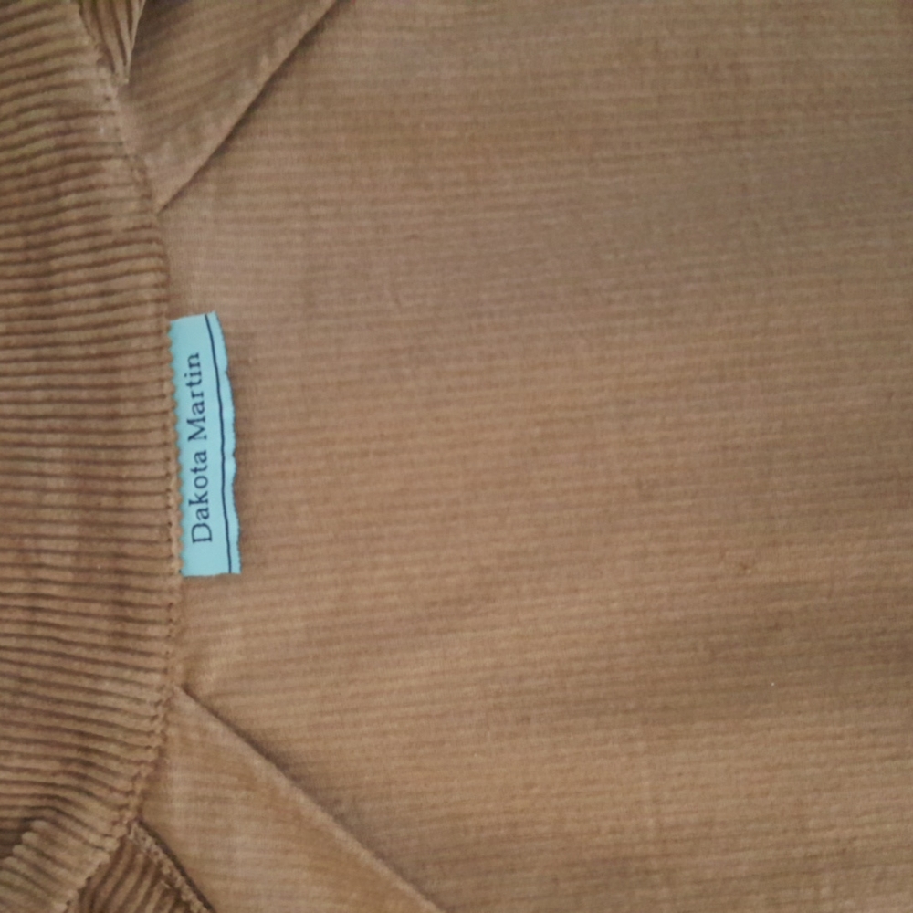 Corduroy Cape Poncho Cinnamon Brown Cotton One Size Western Country Rustic - Picture 9 of 14